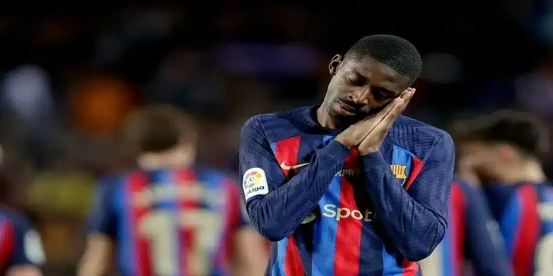 Ousmane Dembélé ăn mừng bàn thắng quan trọng cho PSG
